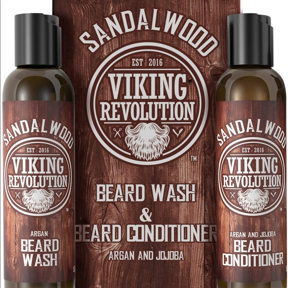 Beard Wash & Beard Conditioner Set w/Argan & Jojoba Oils